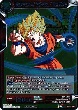 Backbone of Universe 7 Son Goku (Metallic Foil) (Event Pack 2018) (TB1-003) [Promotion Cards] | Tables and Towers