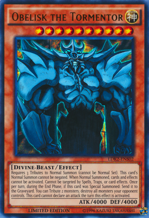 Obelisk the Tormentor [LDK2-ENS02] Ultra Rare | Tables and Towers