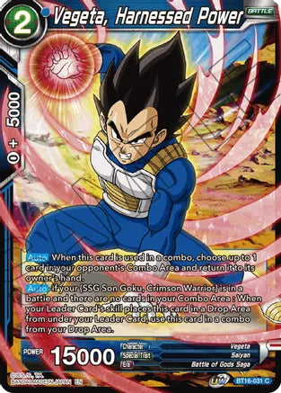 Vegeta, Harnessed Power (BT16-031) [Realm of the Gods] | Tables and Towers