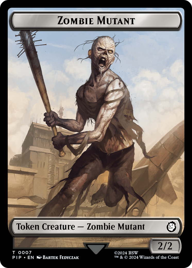 Food (0012) // Zombie Mutant Double-Sided Token [Fallout Tokens] | Tables and Towers