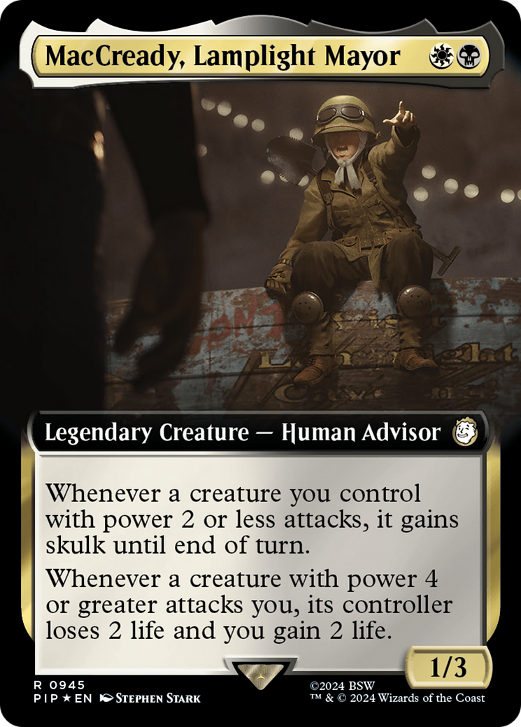 MacCready, Lamplight Mayor (Extended Art) (Surge Foil) [Fallout] | Tables and Towers