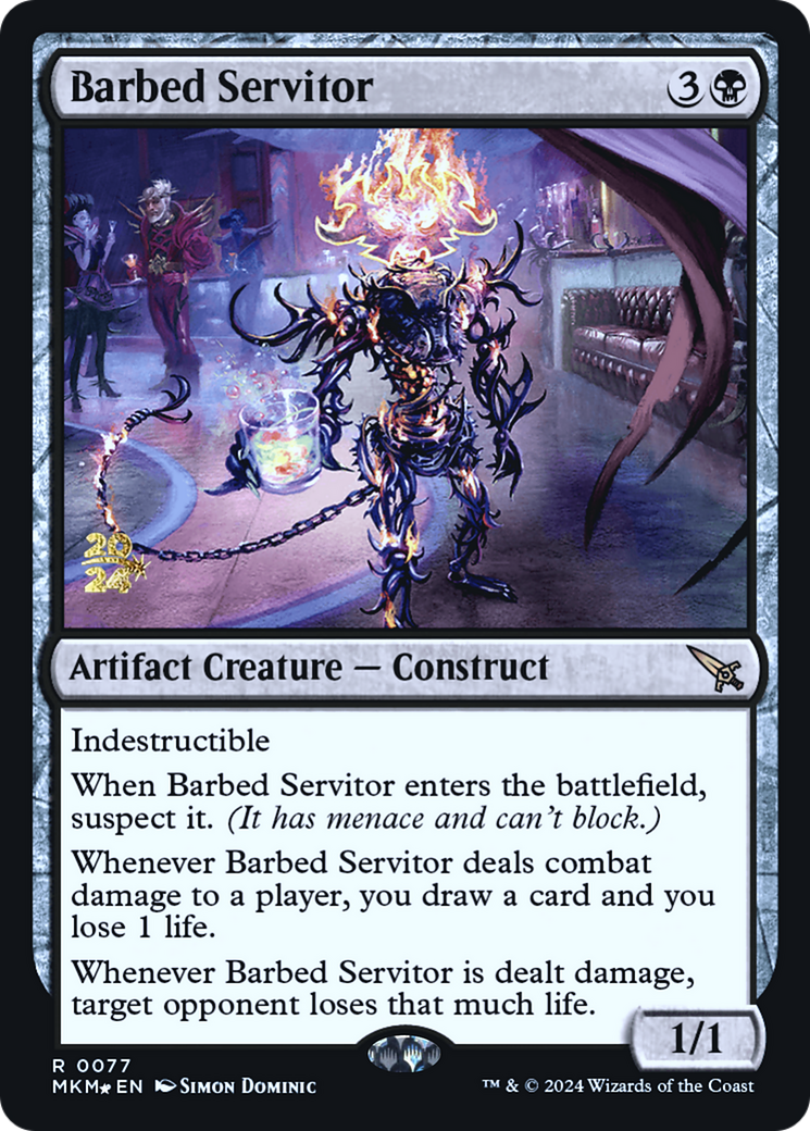 Barbed Servitor [Murders at Karlov Manor Prerelease Promos] | Tables and Towers