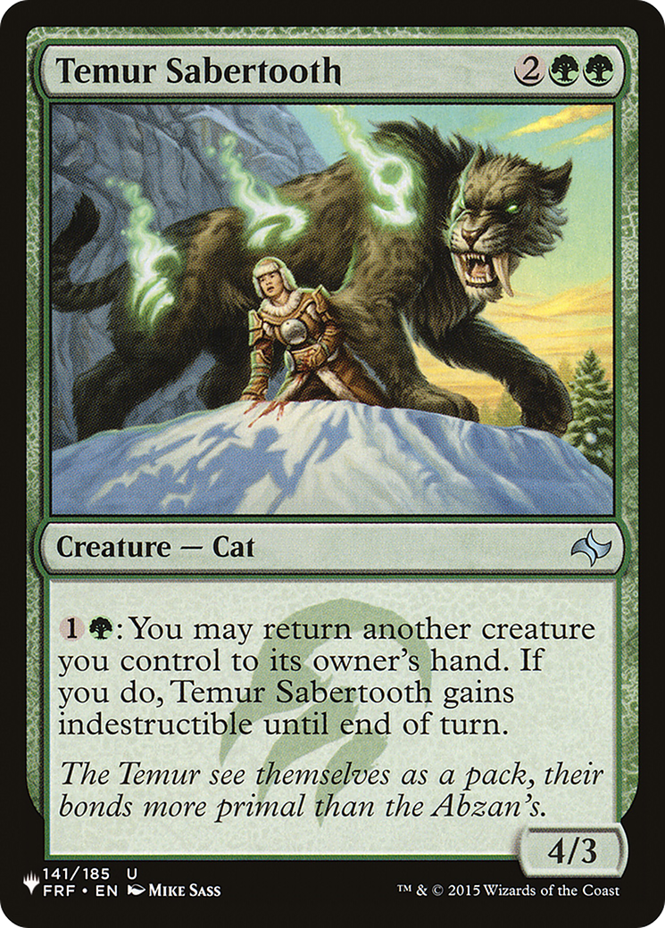 Temur Sabertooth [The List] | Tables and Towers