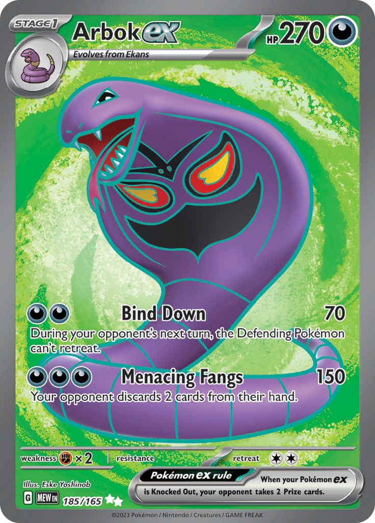 Arbok ex (185/165) [Scarlet & Violet: 151] | Tables and Towers