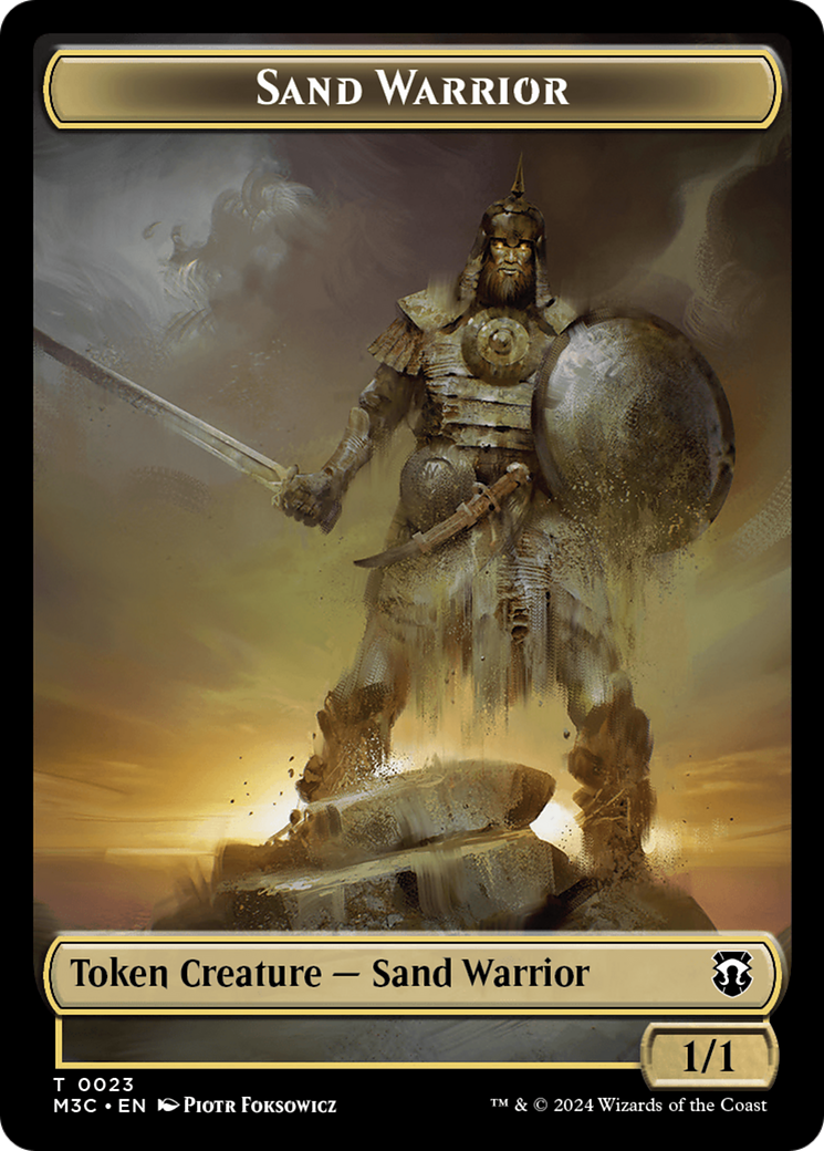 Marit Lage (Ripple Foil) // Sand Warrior Double-Sided Token [Modern Horizons 3 Commander Tokens] | Tables and Towers