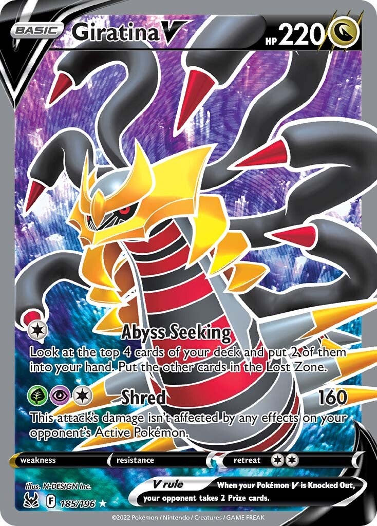 Giratina V (185/196) [Sword & Shield: Lost Origin] | Tables and Towers