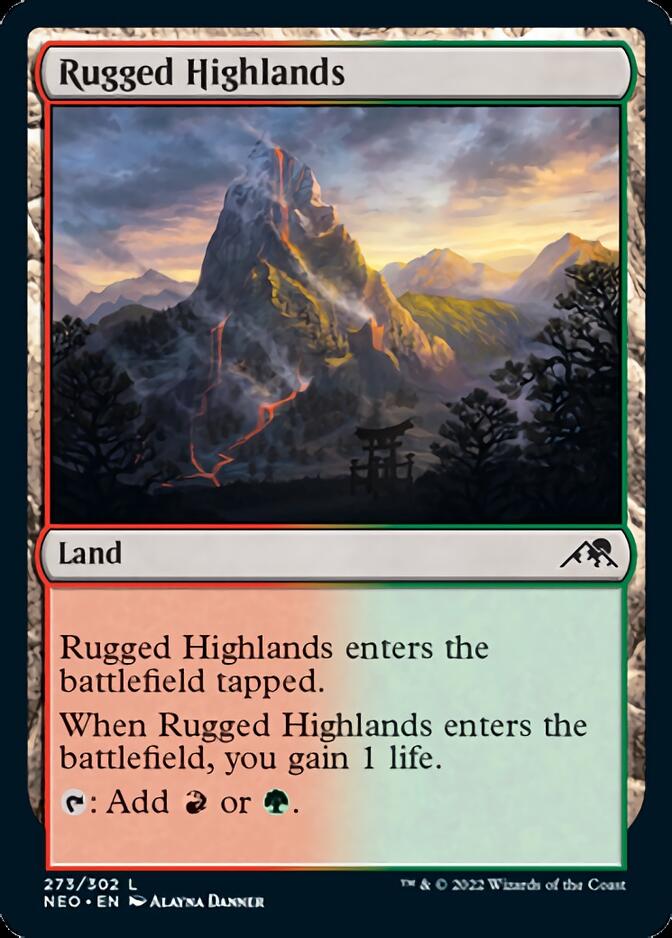 Rugged Highlands [Kamigawa: Neon Dynasty] | Tables and Towers