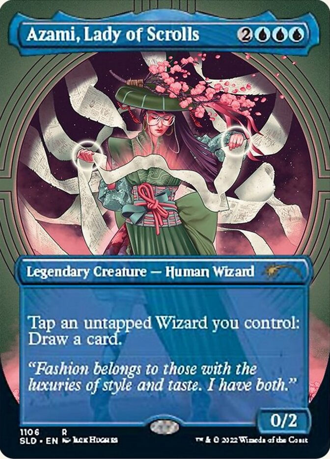 Azami, Lady of Scrolls (Borderless) [Secret Lair Drop Series] | Tables and Towers