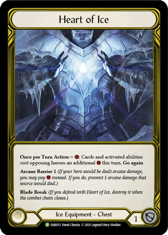 Heart of Ice (Golden) [FAB053] (Promo)  Cold Foil | Tables and Towers