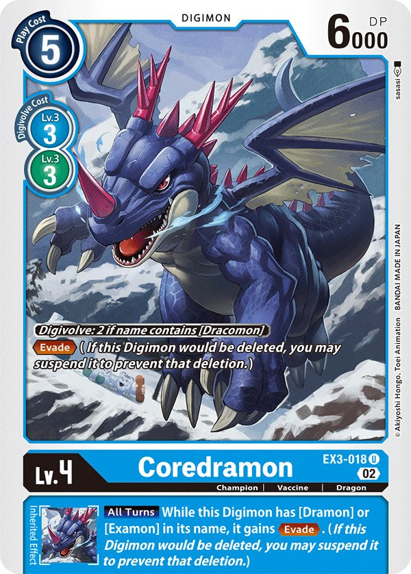 Coredramon [EX3-018] [Draconic Roar] | Tables and Towers