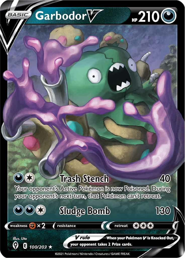 Garbodor V (100/203) [Sword & Shield: Evolving Skies] | Tables and Towers