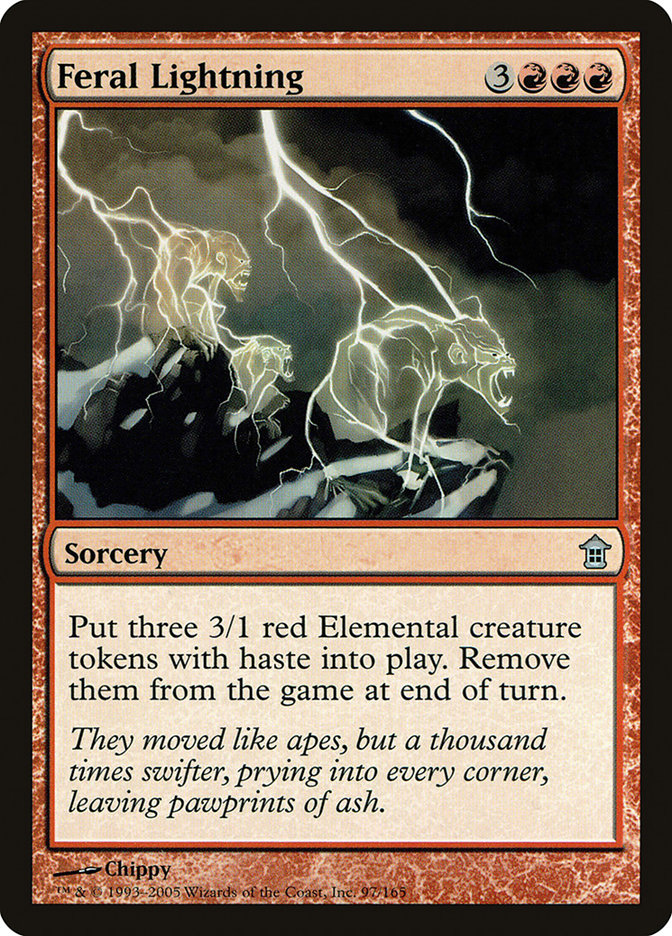 Feral Lightning [Saviors of Kamigawa] | Tables and Towers