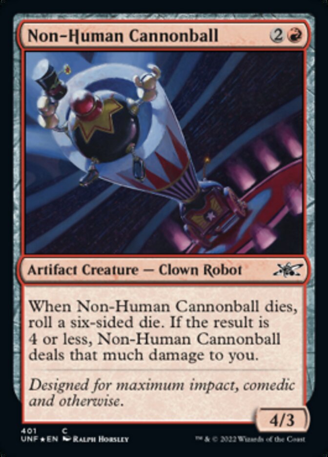 Non-Human Cannonball (Galaxy Foil) [Unfinity] | Tables and Towers