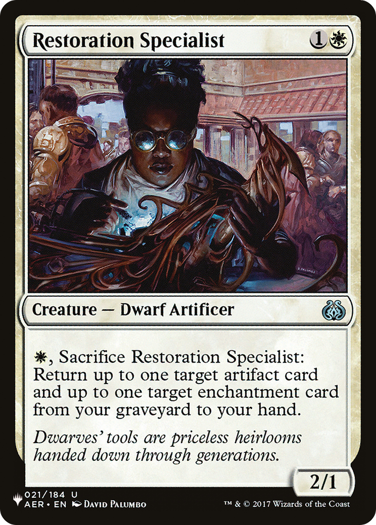 Restoration Specialist [The List Reprints] | Tables and Towers