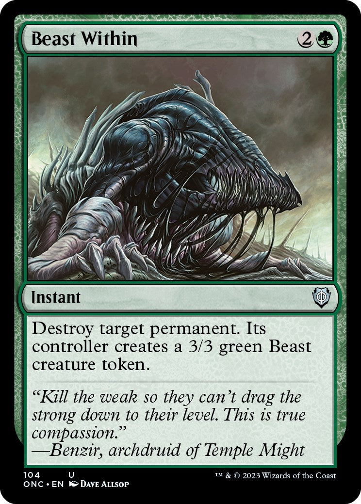 Beast Within [Phyrexia: All Will Be One Commander] | Tables and Towers