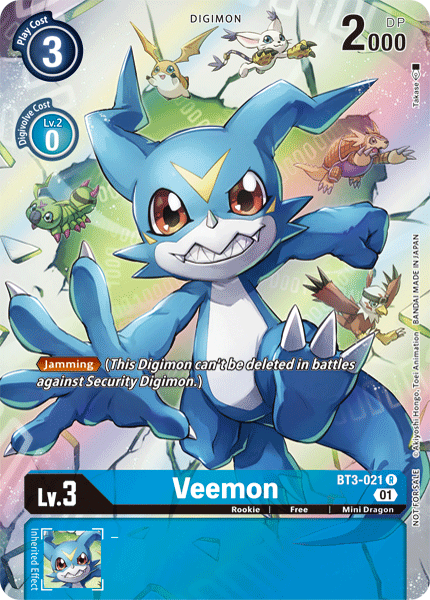 Veemon [BT3-021] (1-Year Anniversary Box Topper) [Promotional Cards] | Tables and Towers