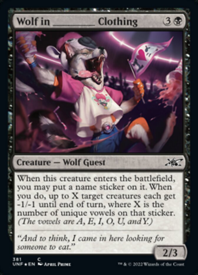 Wolf in _____ Clothing (Galaxy Foil) [Unfinity] | Tables and Towers