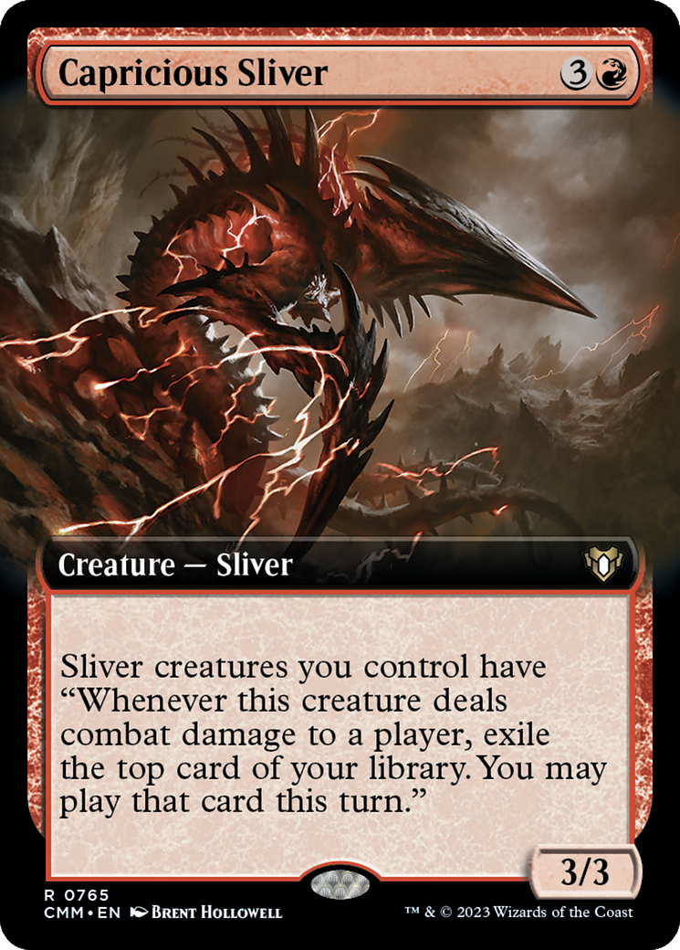 Capricious Sliver (Extended Art) [Commander Masters] | Tables and Towers