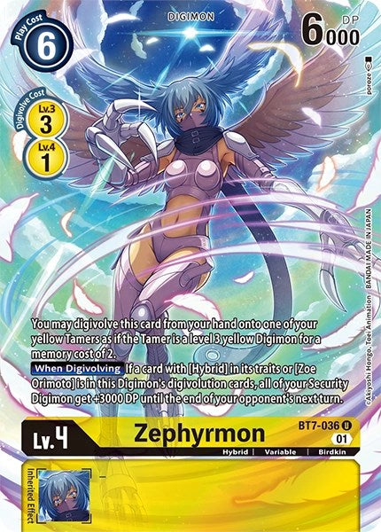 Zephyrmon [BT7-036] (Alternate Art) [Dimensional Phase] | Tables and Towers