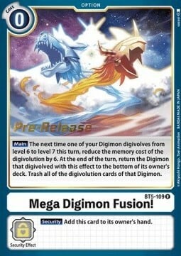 Mega Digimon Fusion! [BT5-109] [Battle of Omni Pre-Release Promos] | Tables and Towers