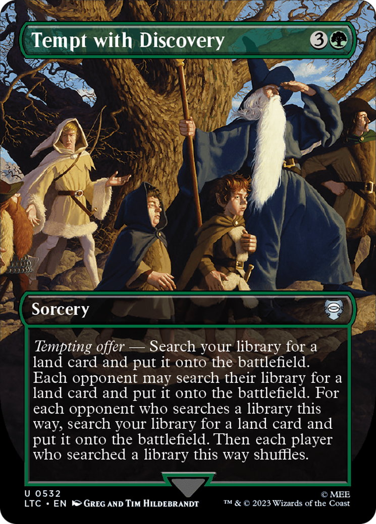 Tempt with Discovery (Borderless) [The Lord of the Rings: Tales of Middle-Earth Commander] | Tables and Towers