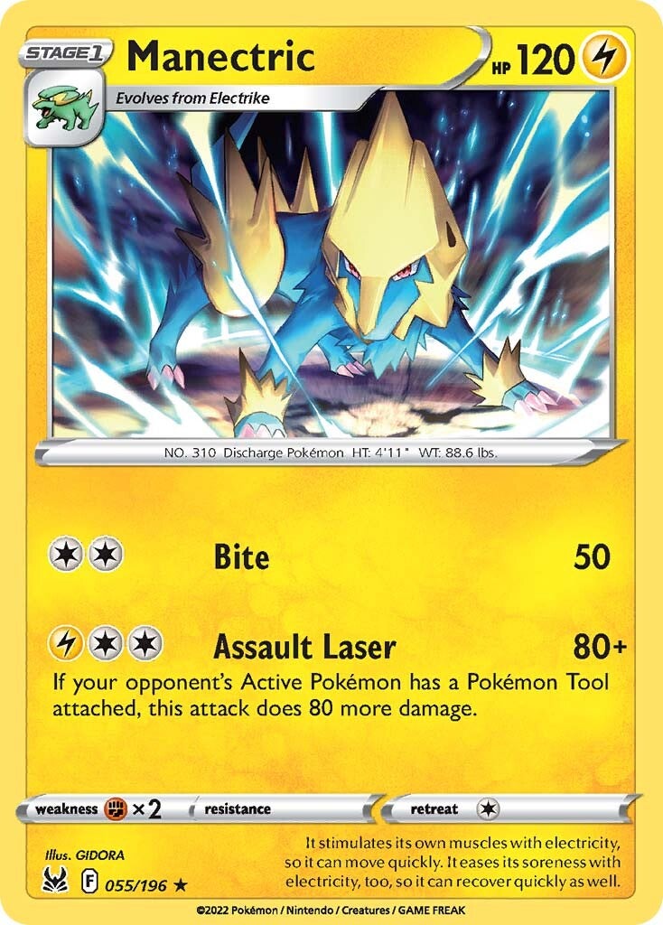 Manectric (055/196) [Sword & Shield: Lost Origin] | Tables and Towers