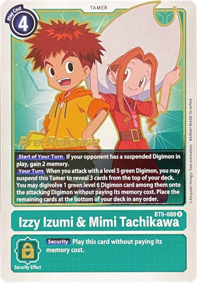 Izzy Izumi & Mimi Tachikawa [BT5-089] [Battle of Omni Pre-Release Promos] | Tables and Towers