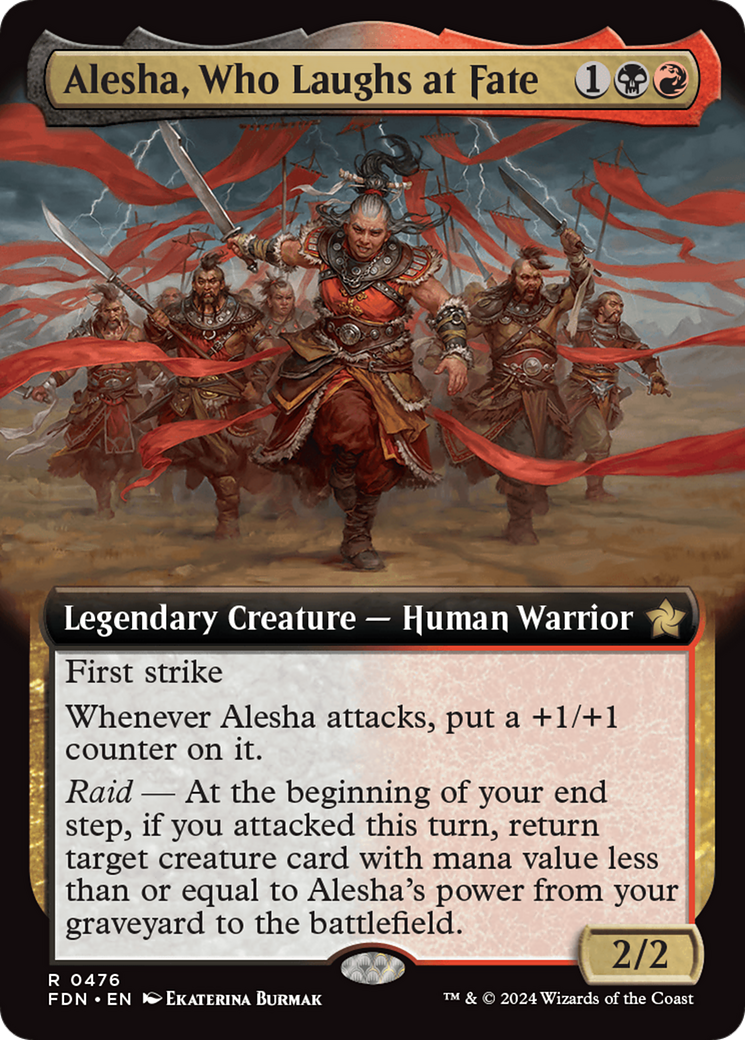 Alesha, Who Laughs at Fate (Extended Art) [Foundations] | Tables and Towers