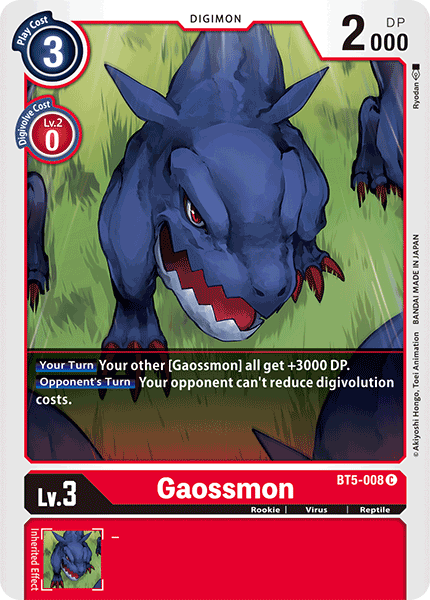 Gaossmon [BT5-008] [Battle of Omni] | Tables and Towers