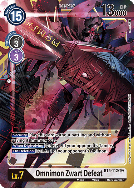 Omnimon Zwart Defeat [BT5-112] (Alternate Art) [Battle of Omni] | Tables and Towers