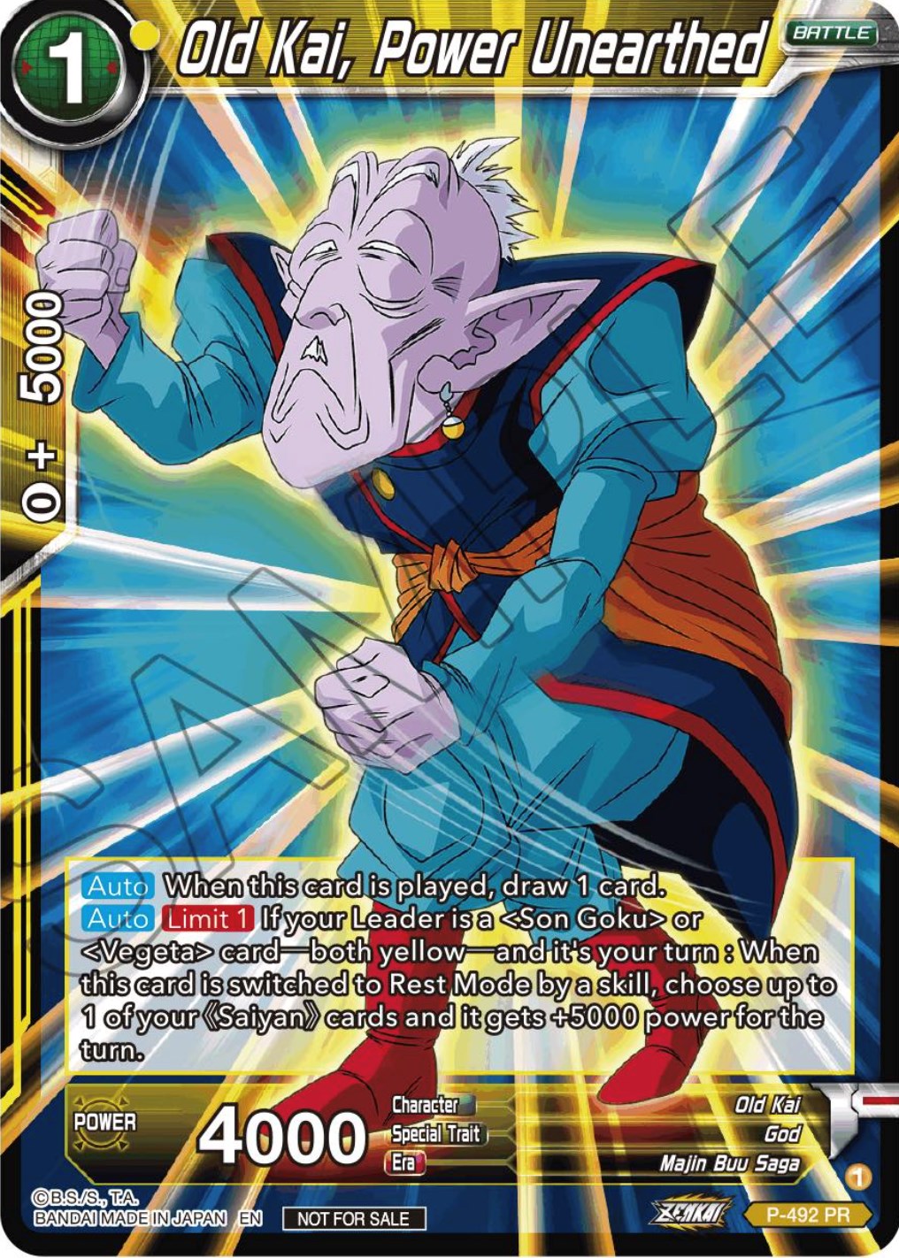 Old Kai, Power Unearthed (Zenkai Series Tournament Pack Vol.3) (P-492) [Tournament Promotion Cards] | Tables and Towers