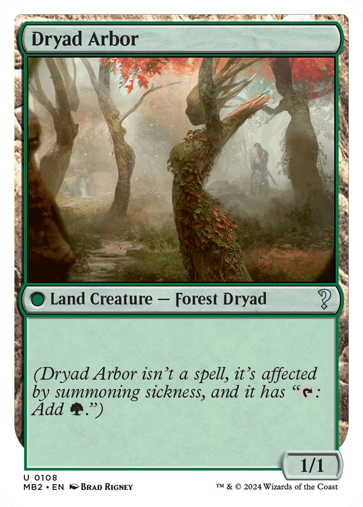 Dryad Arbor (White Border) [Mystery Booster 2] | Tables and Towers