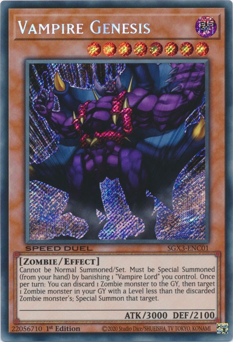 Vampire Genesis [SGX3-ENC01] Secret Rare | Tables and Towers