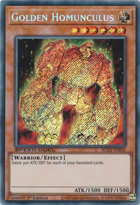 Golden Homunculus [SGX3-ENF02] Secret Rare | Tables and Towers