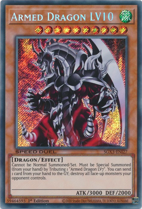 Armed Dragon LV10 [SGX3-ENI27] Secret Rare | Tables and Towers