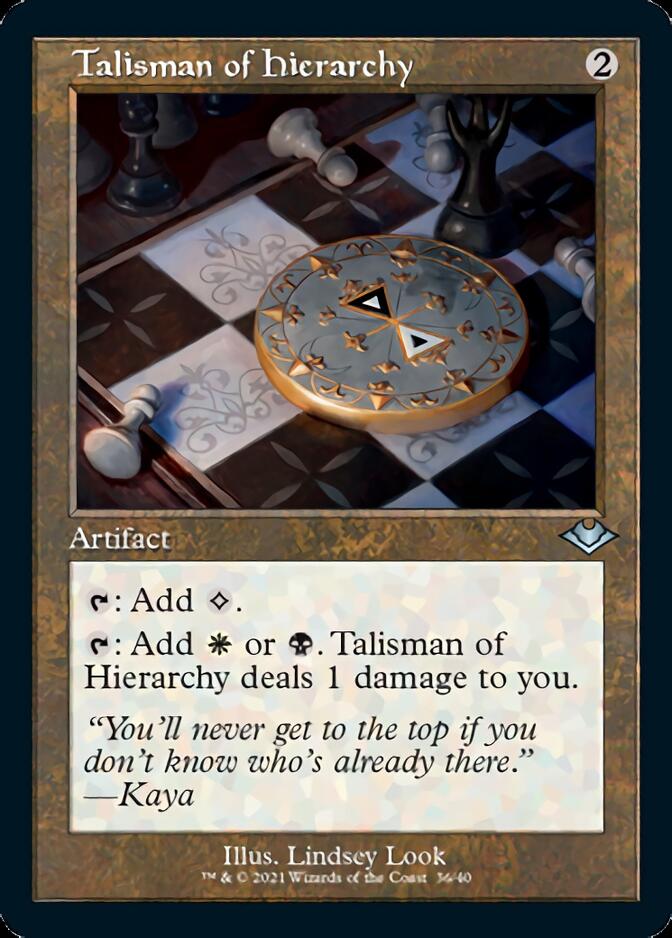 Talisman of Hierarchy (Retro Foil Etched) [Modern Horizons] | Tables and Towers