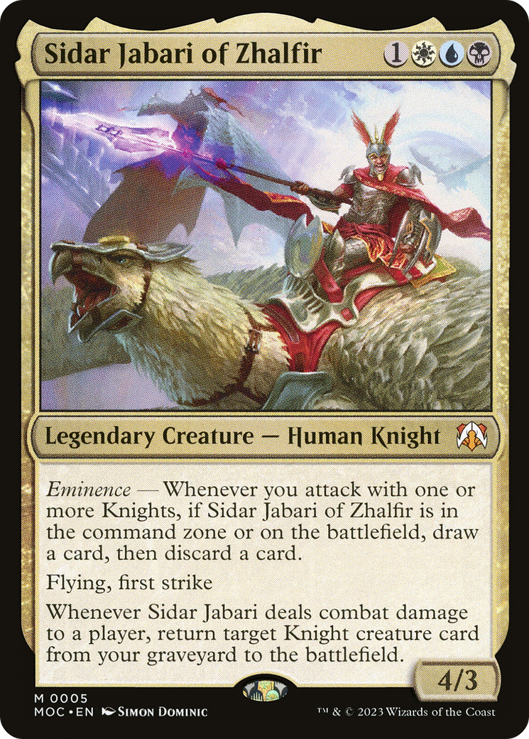 Sidar Jabari of Zhalfir [March of the Machine Commander] | Tables and Towers