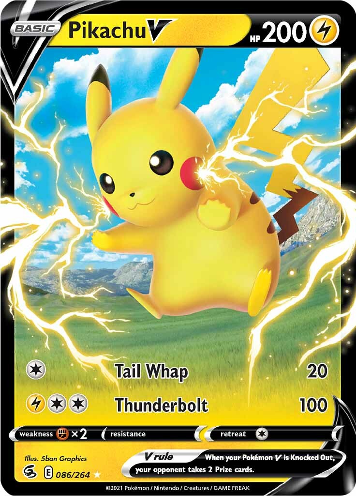 Pikachu V (086/264) [Sword & Shield: Fusion Strike] | Tables and Towers