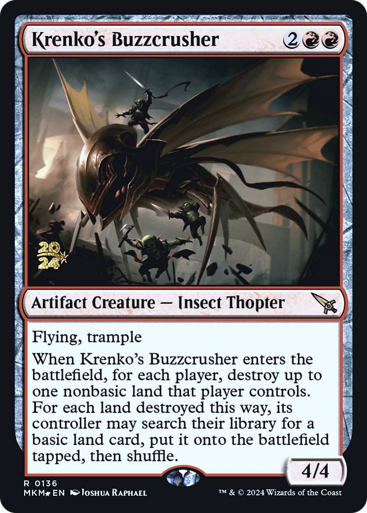 Krenko's Buzzcrusher [Murders at Karlov Manor Prerelease Promos] | Tables and Towers