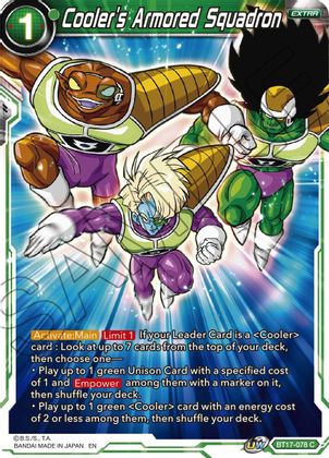 Cooler's Armored Squadron (BT17-078) [Ultimate Squad] | Tables and Towers