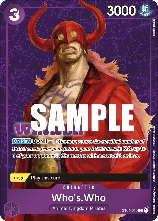 Who's.Who (Tournament Pack Vol. 3) [Winner] [One Piece Promotion Cards] | Tables and Towers