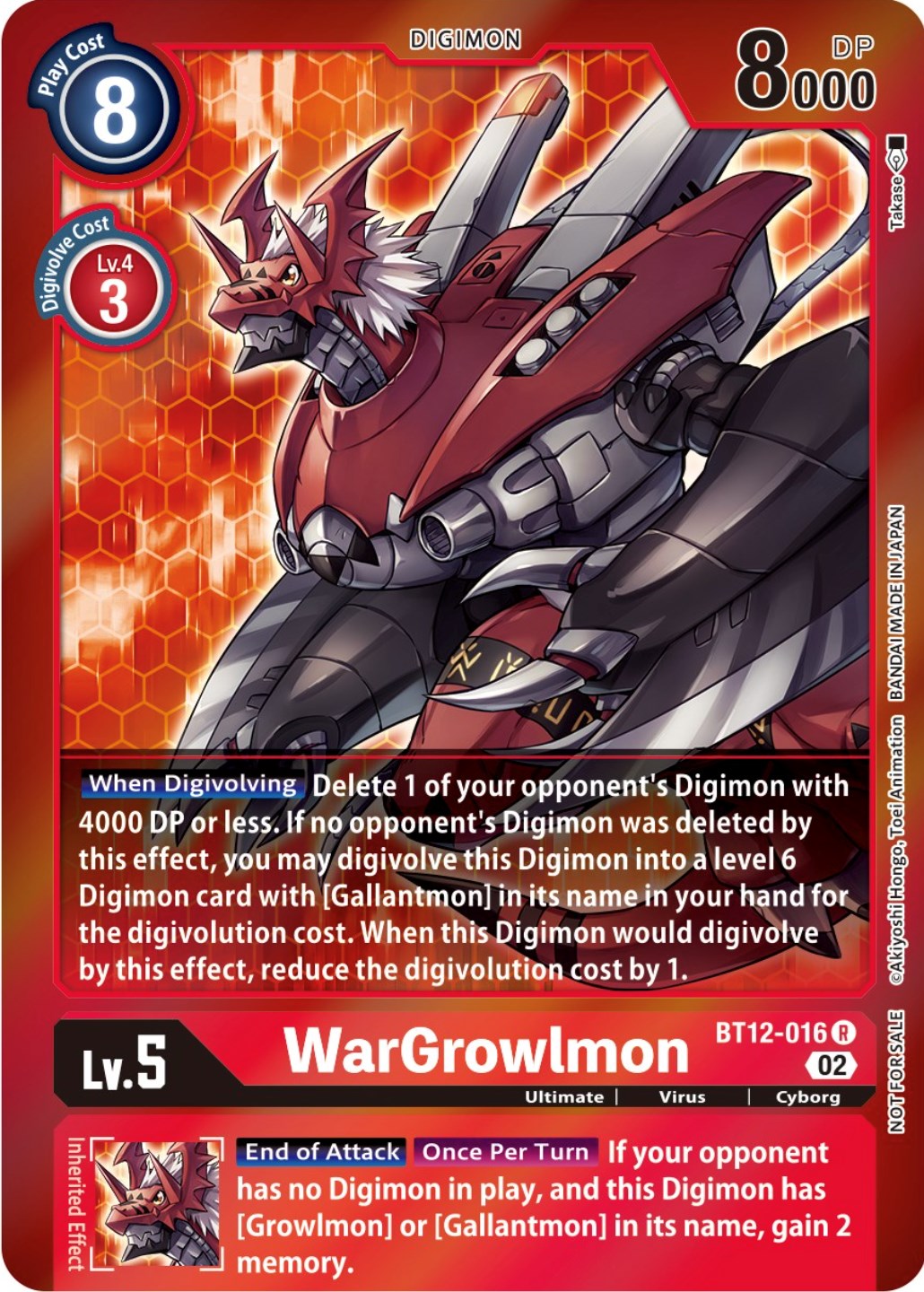 WarGrowlmon [BT12-016] (Tamer Party -Special-) [Across Time Promos] | Tables and Towers