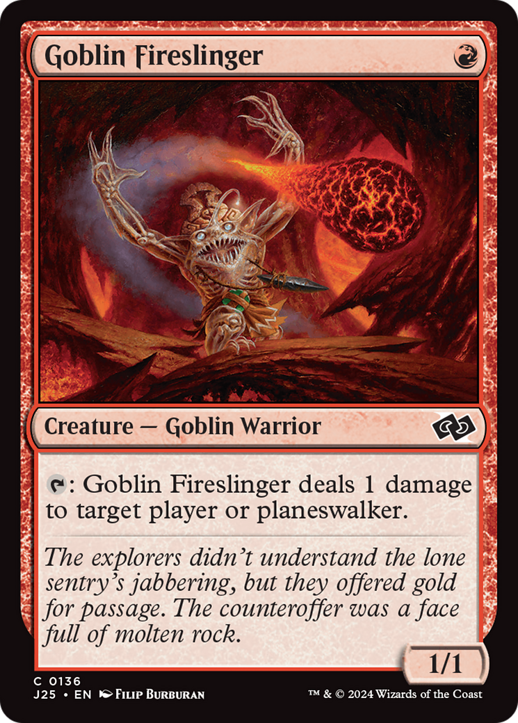 Goblin Fireslinger [Foundations Jumpstart] | Tables and Towers