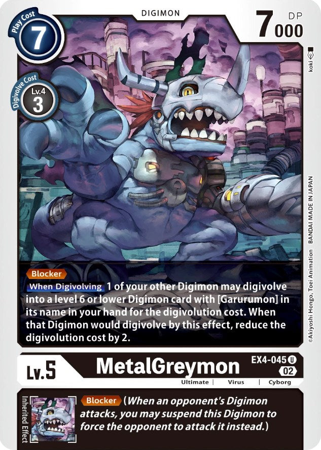 MetalGreymon [EX4-045] [Alternative Being Booster] | Tables and Towers