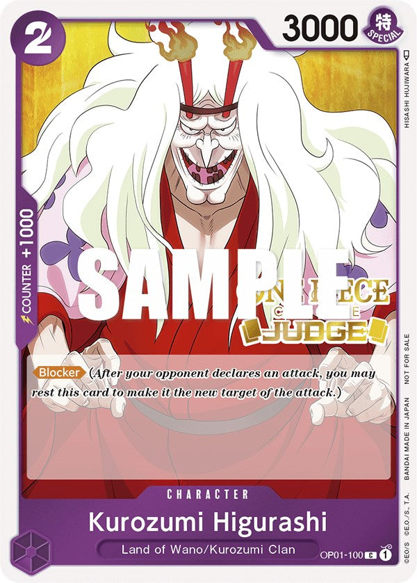 Kurozumi Higurashi (Judge) [One Piece Promotion Cards] | Tables and Towers