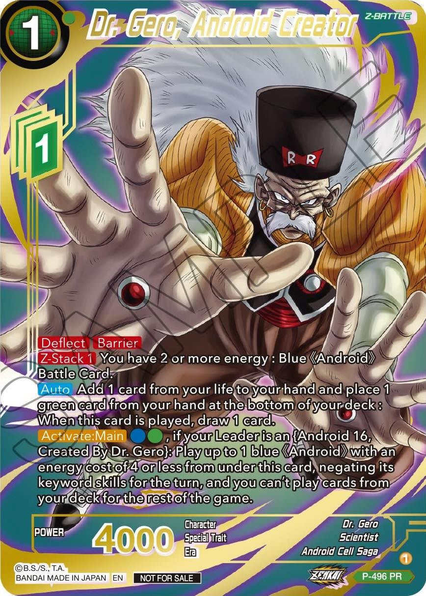 Dr. Gero, Android Creator (Gold Stamped) (P-496) [Promotion Cards] | Tables and Towers