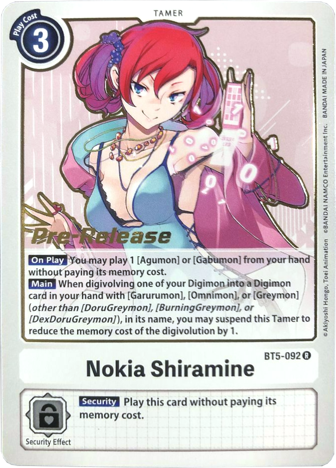 Nokia Shiramine [BT5-092] [Battle of Omni Pre-Release Promos] | Tables and Towers