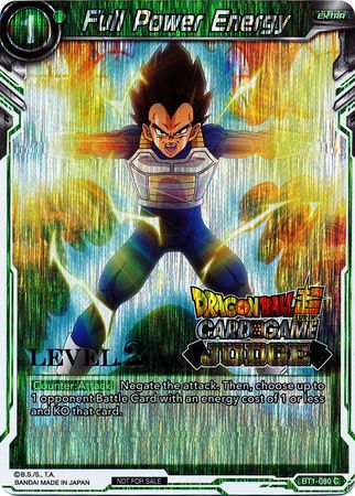 Full Power Energy (Level 2) (BT1-080) [Judge Promotion Cards] | Tables and Towers