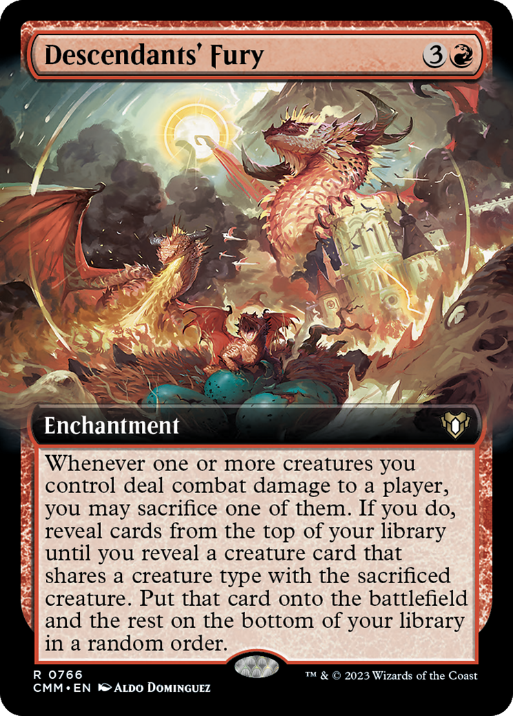 Descendants' Fury (Extended Art) [Commander Masters] | Tables and Towers