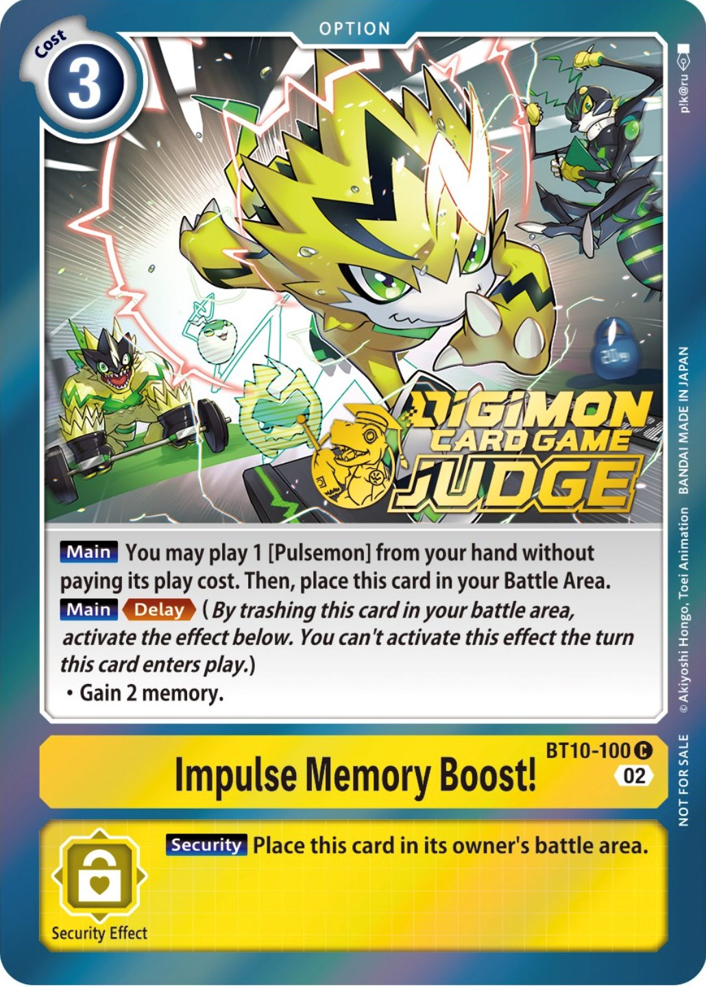 Impulse Memory Boost! [BT10-100] (Judge Pack 3) [Xros Encounter Promos] | Tables and Towers